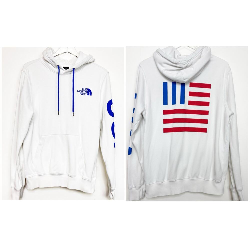 The North Face International Collection USA Pullover White Hoodie S